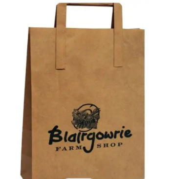 Shopping Paper Bag Eco Friendly With Customized Logo And Color White And Brown Kraft Paper Recycled 1