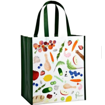 Compostable Plastic Shopping Bag With Customized Logo And Recycled Corner/midle Sewn 1