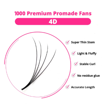 High quality 4D 0.07 international eyelash boite faux cil segment lashes dancing swan eyelashes ultra speed premade fans