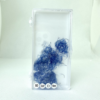 Color Eyelash 5D Volume Blue Handmade Volume Fans Pointy Base Black Competitive Price 8-15Mm Mink Personal Care Packaging Tray  13