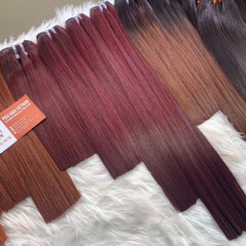 Machine Weft Bone Straight Wine Color Hair Extensions Bulk Sale Virgin Hair Beauty And Personal Care From Vietnam Manufacturer 3