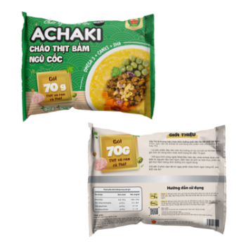 Best Choice Achaki Grounded meat with beans and vegetable instant porridge delicious Wholesale natural color using for baby made in Vietnam