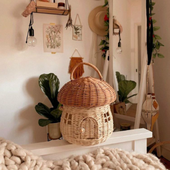 Home Decoration Storage Basket Rattan High Quality Mushroom Rattan Plant Stand Made In Vietnam Wholesale Vietnam Manufacturer 6