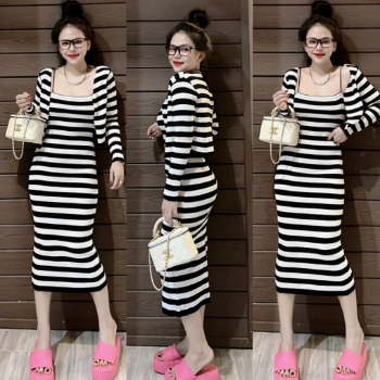 Ladies Dresses Casual Sexy Easy To Wear Natural Fashion Washable Each One In Poly Bag Made In Vietnam Manufacturer 4