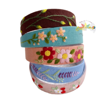 Embroidery Ribbons Hair Accessories Good Quality Hot Selling Hairband For Girls Fancy Pattern Packing In Carton Box 7