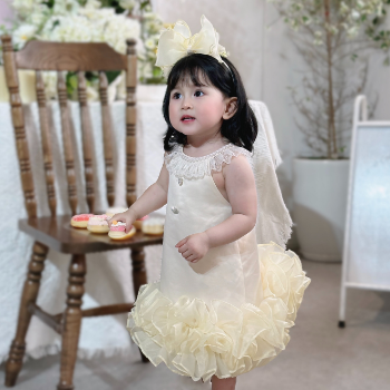 Daily Dresses Baby Pinafore  Satin Crepe Fabric Girl's Clothing Girls Dresses High Quality Factory Price OEM ODM Service Made In Vietnam 5