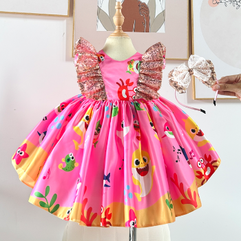 Disney Dress Baby Shark Dress Girl's Clothing Girls Dresses Princess High Quality Factory Price OEM ODM Service Made In Vietnam 4