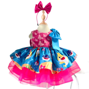 Disney Dress Baby Shark Dress Girl's Clothing Girls Dresses Princess High Quality Factory Price OEM ODM Service Made In Vietnam 1