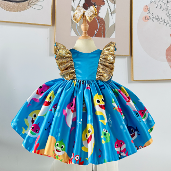 Disney Dress Baby Shark Dress Girl's Clothing Girls Dresses Princess High Quality Factory Price OEM ODM Service Made In Vietnam 5