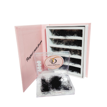 Lashes Loose Promade 14D Eyelash Extensions Hand Made With Custom Logo Packaging Box Premade Fans Lashes Russian Volume Mega 5