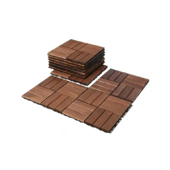 12-SLAT ACACIA WOODEN DECK TILE 300X300X24MM Outdoor Tiles OEM ODM Waterproof Hot Price For Export Low MOQ Best Quality 2