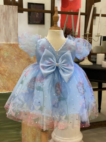 Mixed Luxury Princess Dress For Girl Cheap Price Beautiful Color Using For Baby Girl Pack In Plastic Bag from Vietnam 4