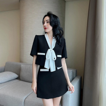 Good Quality Solid Pattern Customized Service Knee-Length Dresses Women Lady Cotton From Vietnam Supplier 4