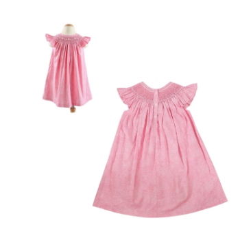 High Quality Girls Smocked Dresses ODM And OE Hot Selling Product For Baby Girl Short Sleeve Vietnam Manufacturer 5