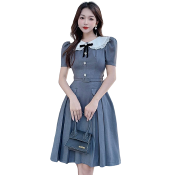 Top Seller Women Dresses Church Ladies Elegant Breathable 95%Cotton Summer Pencil Silhouette Dress Vietnam Manufacturer 5