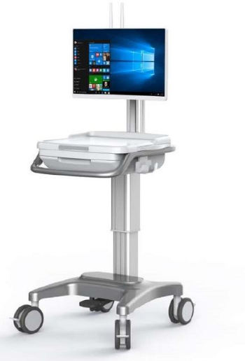 Mobile Information Inspection Vehicle New Medical Integrated Computer Laptop Trolley Height Adjustable Hospital 2