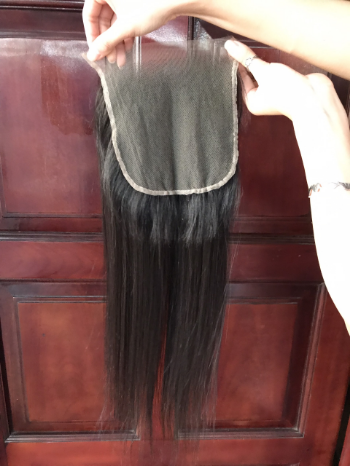 Closure HD lace Custom Service 100% Human Hair Virgin Raw Hair Extensions Machine Weft Machine Double Weft 5