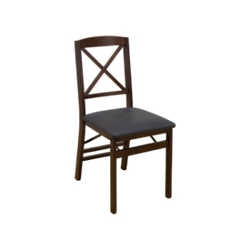 Folding Dining Chair Rubber Wood Plywood, Pvc Metal Brown Modern Kitchen/ Dining 5-Layer Cartons Made In Vietnam Manufacturer 1