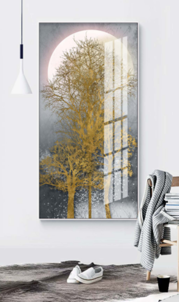 Golden Tree Single Wall Painting - GD34 3