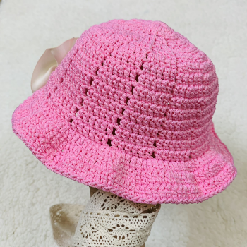 Cotton Bucket Hat Crochet Hat For Baby Girls Fast Delivery Top Favorite Product Soft Yarn Pretty Pattern Packing In Polybag 6