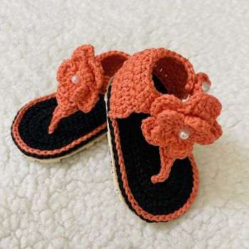 Crochet Wool Baby Strap Flip Flops Good Quality Hot Selling For Kids Fancy Pattern Packing In Poly Bag From Vietnam Manufacturer 8