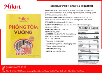 Good Price Shrimp Puff 400gr Product Type Food Box Packaging Salty Taste Brand Name Mikiri Tapioca Starch, Shrimp (15%) 24 Month 4