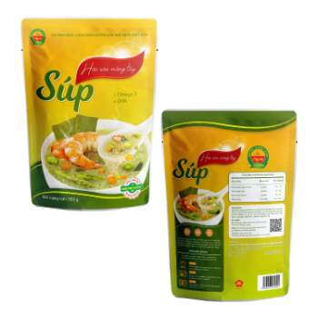 Seafood soup with asparagus Cheap price no added color ready to eat packing in bag from Vietnam Manufacturer 6