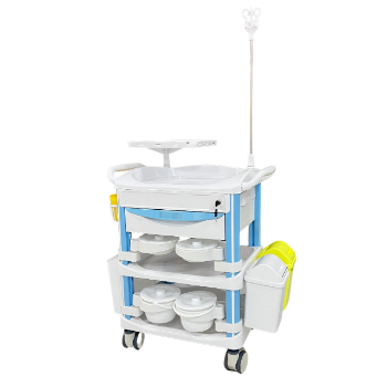 Three-Tier Single-Drawer ABS Multi-Functional Medication Cart Hospital Furniture Factory Direct Equipment Accessories 1