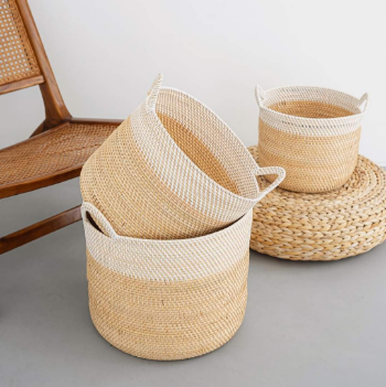 WHSB 03 - Square Storage Basket made from Water - hyacinth  6