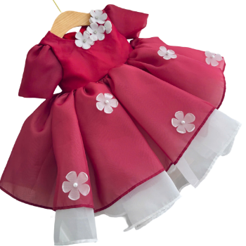 ACCESSORIES INCLUDED party dress for girls gown for kids many floating layers with floral decorations for many occasions ODM/OEM 2