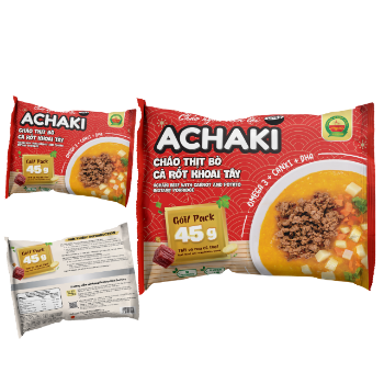 Achaki instant porridge beef with carrot and potato High Quality infant retort pouch 100% Fresh Ingredients ISO VIETGAP HACCP 4