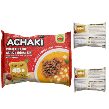 Achaki instant porridge beef with carrot and potato High Quality infant retort pouch 100% Fresh Ingredients ISO VIETGAP HACCP 2