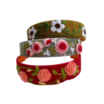 Embroidery Ribbons Hair Accessories Good Quality Hot Selling Hairband For Girls Fancy Pattern Packing In Carton Box 9