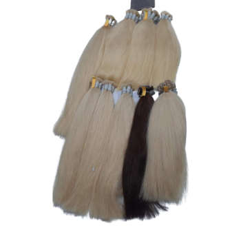 Hair Bulks High Quality 100% Human Hair Unprocessed Raw Virgin Remy Hair Machine Double Weft Genius Weft From Vietnam 4