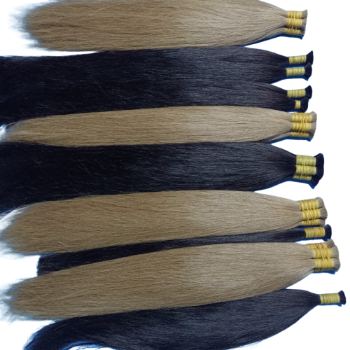 Bulk Human Hair Extensions Bundles Wholesale 100% Human Hair Unprocessed Raw Virgin Remy Hair Machine Double Weft Genius Weft 2