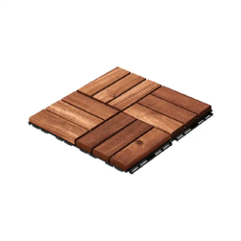 12-SLAT ACACIA WOODEN DECK TILE 300X300X24MM Outdoor Tiles OEM ODM Waterproof Hot Price For Export Low MOQ Best Quality 1