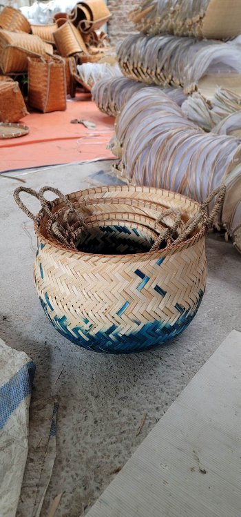 WHSB 03 - Square Storage Basket made from Water - hyacinth  4