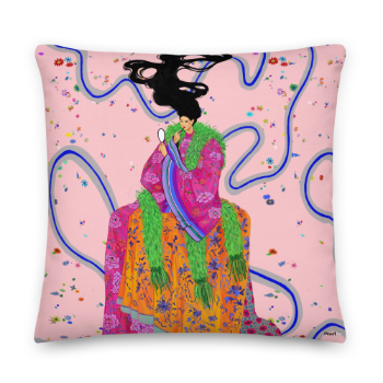 Halinhthu Casa Printed Cushion Cover Women Art Self-Love in Pink 45x45cm Custom Design 100% Polyester Decoration Handmade 7