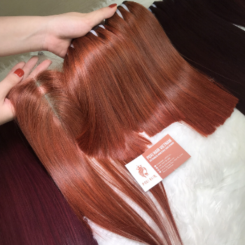 Machine Weft Bone Straight Orange Color Hair Extensions Bulk Sale Virgin Hair Beauty And Personal Care From Vietnam Manufacturer 5