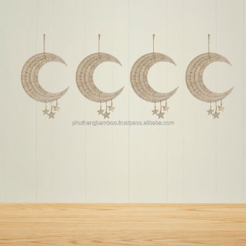 Hot Sale Eco Friendly Cheap Price Low MOQ Best Seller From Vietnam Top Grade Quality Custom Accept Order Moon Wall Decoration 4