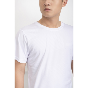 Blank Plain 180GSM Cotton White Crew Neck T-shirts Men Casual Summer Printed T Shirts Made in Viet nam 6