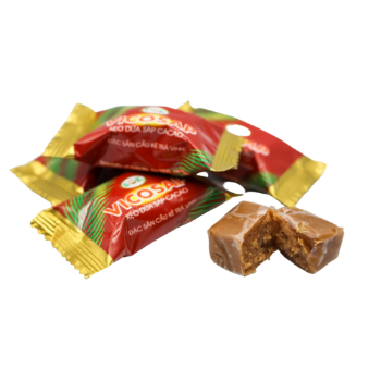 Macapuno Jelly Candy Fast Delivery High Quality Lightly Fatly Coconut Delights Cocoa Coconut Candy Bag Made In Vietnam Manufacturer 1