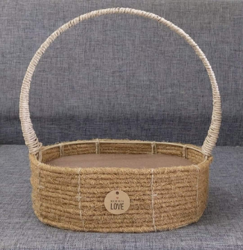WHSB 03 - Square Storage Basket made from Water - hyacinth R 