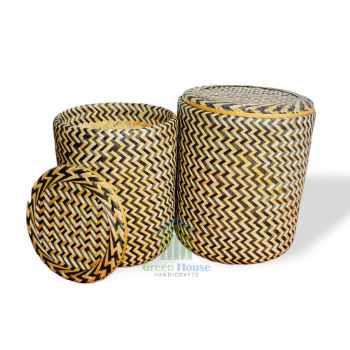 Square Waving Bamboo Basket Handicraft For Home Decoration Living Room Customize Packing From GreenHouse VietNam Manufacture 6