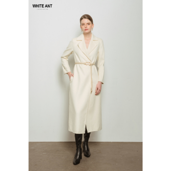 MARIE LONG COAT Feature Shell Material Clothing White Length Closure Type Sleeve Style Collar Hooded Outerwear Type Decoration 5