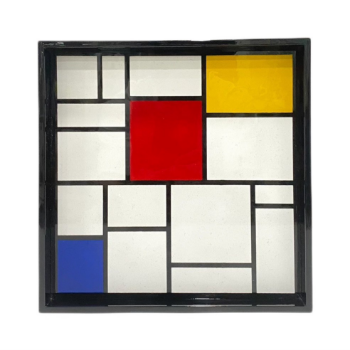 Lacquer With Red Blue And Yellow Tray Mondrian - Composition 45x30cm Halinhthu Casa Fast Delivery Vietnam Manufacturer 7