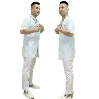 Medical Uniform And Scrubs Fast Delivery Set In-Stock Items Wrap Stored In A Polybag Made In Vietnam Manufacturer 1