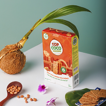 High Quality TOPCOCO Coconut Cracker with Peanuts 180g 4