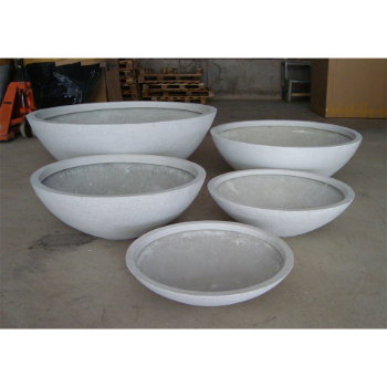 Made In Vietnam Light Weight Terrazzo Low Bowl Planters The High Selling Pots Flower And Planters CV LW 22 Have Modern Style 2