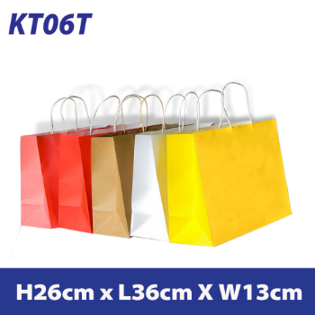 Kraft Paper Gift Bags With Handles Customized Size Eco-Friendly Shopping Accessories White Kraft Paper Vietnam Manufacturer 1